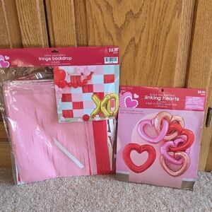 Pink and Red Fringe And Heart Set